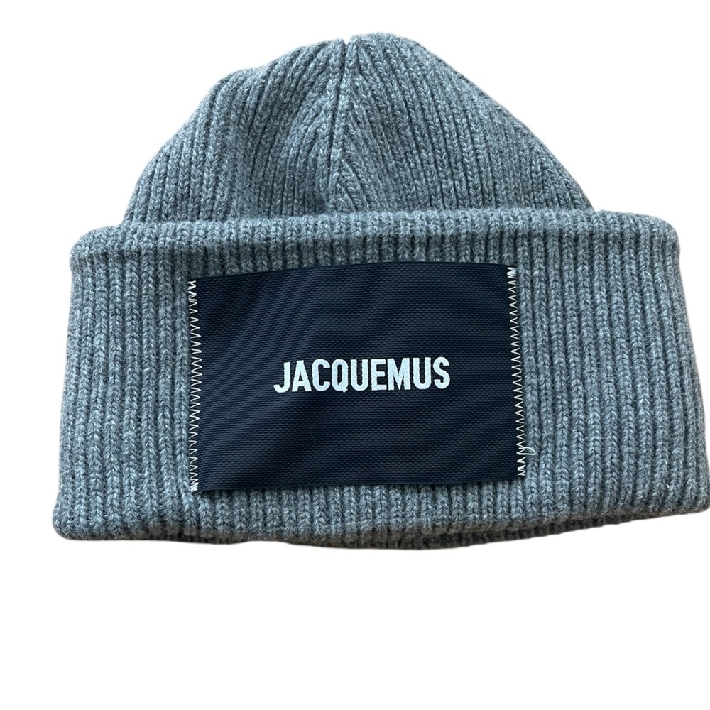 Jacquemus Charcoal Knit Beanie